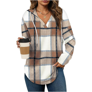 Bofell Womens Fashion Tops Hoodies for Women Pullover Oversized Sweatshirts Long SLeeve Shirts Loose Fit